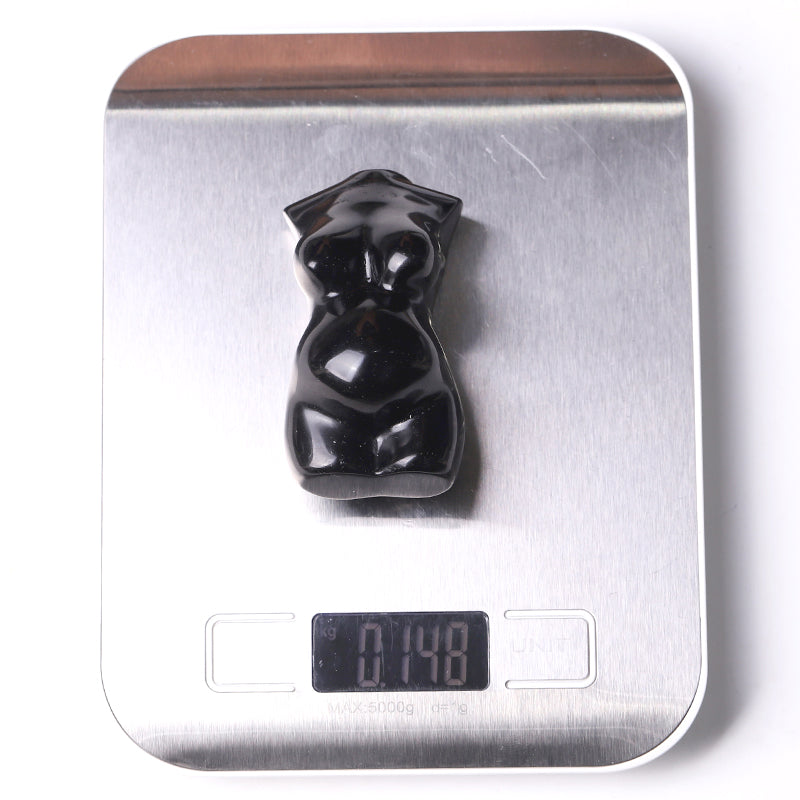 3 inch Black Obsidian Crystal Figurine for Healing Energy