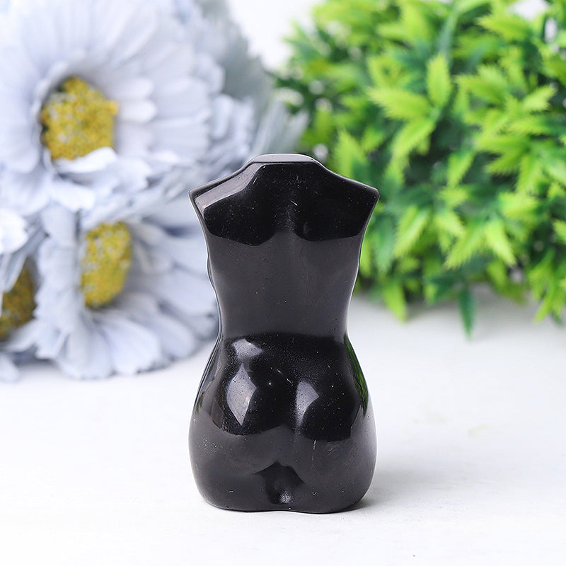 3 inch Black Obsidian Crystal Figurine for Healing Energy