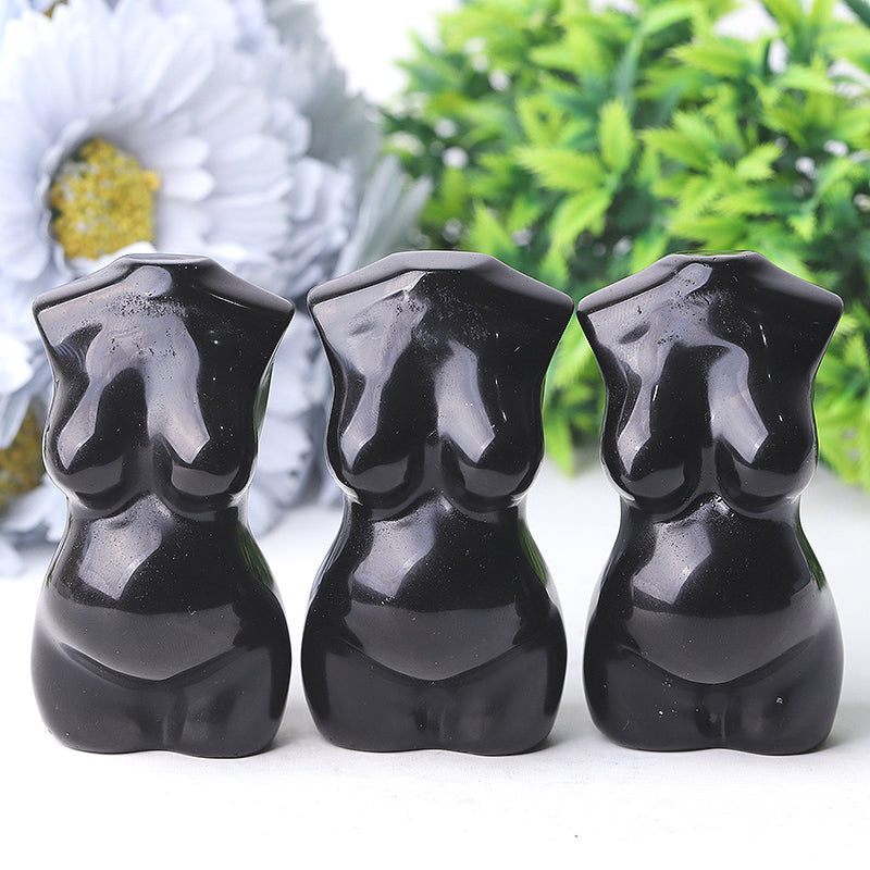 3 inch Black Obsidian Crystal Figurine for Healing Energy