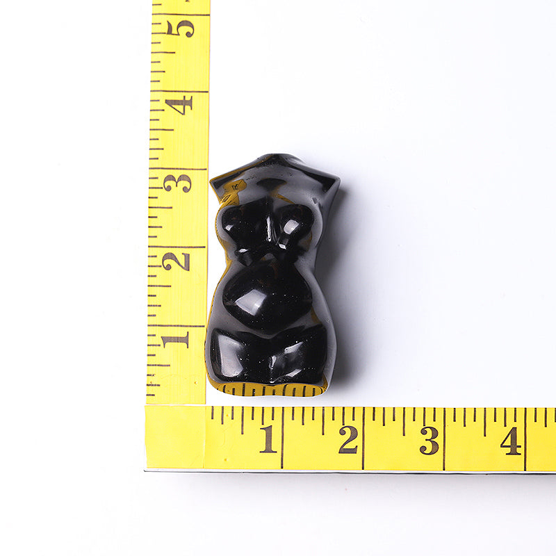3 inch Black Obsidian Crystal Figurine for Healing Energy