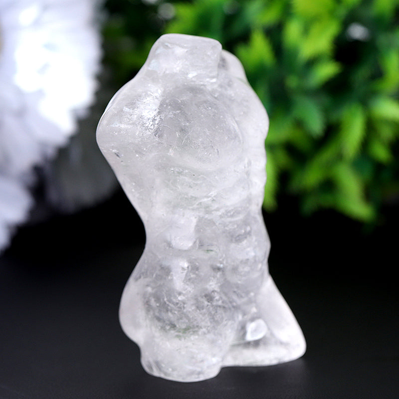3-Inch Clear Quartz Figurine for Healing & Meditation