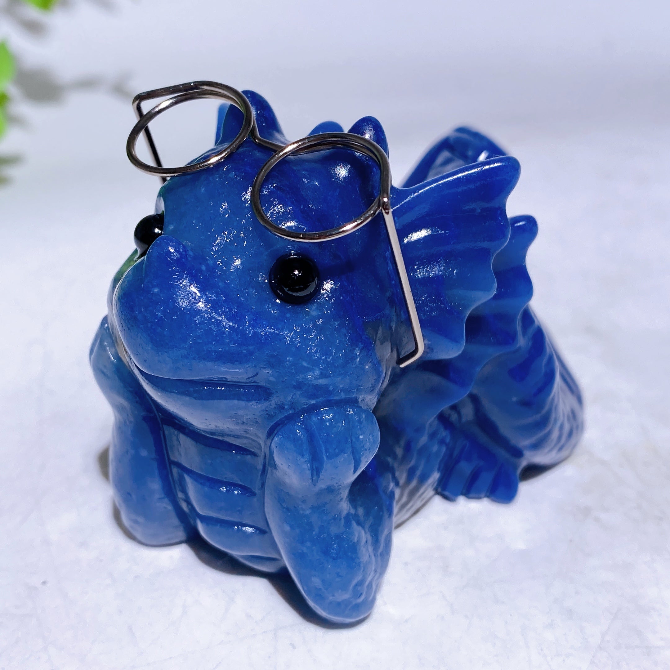 3 inch Crystal Baby Dragon Figurine Carving in Mixed Gemstones
