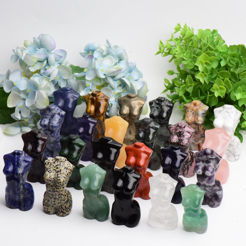3-Inch Crystal Torso Figurine Carving | Healing Sounds