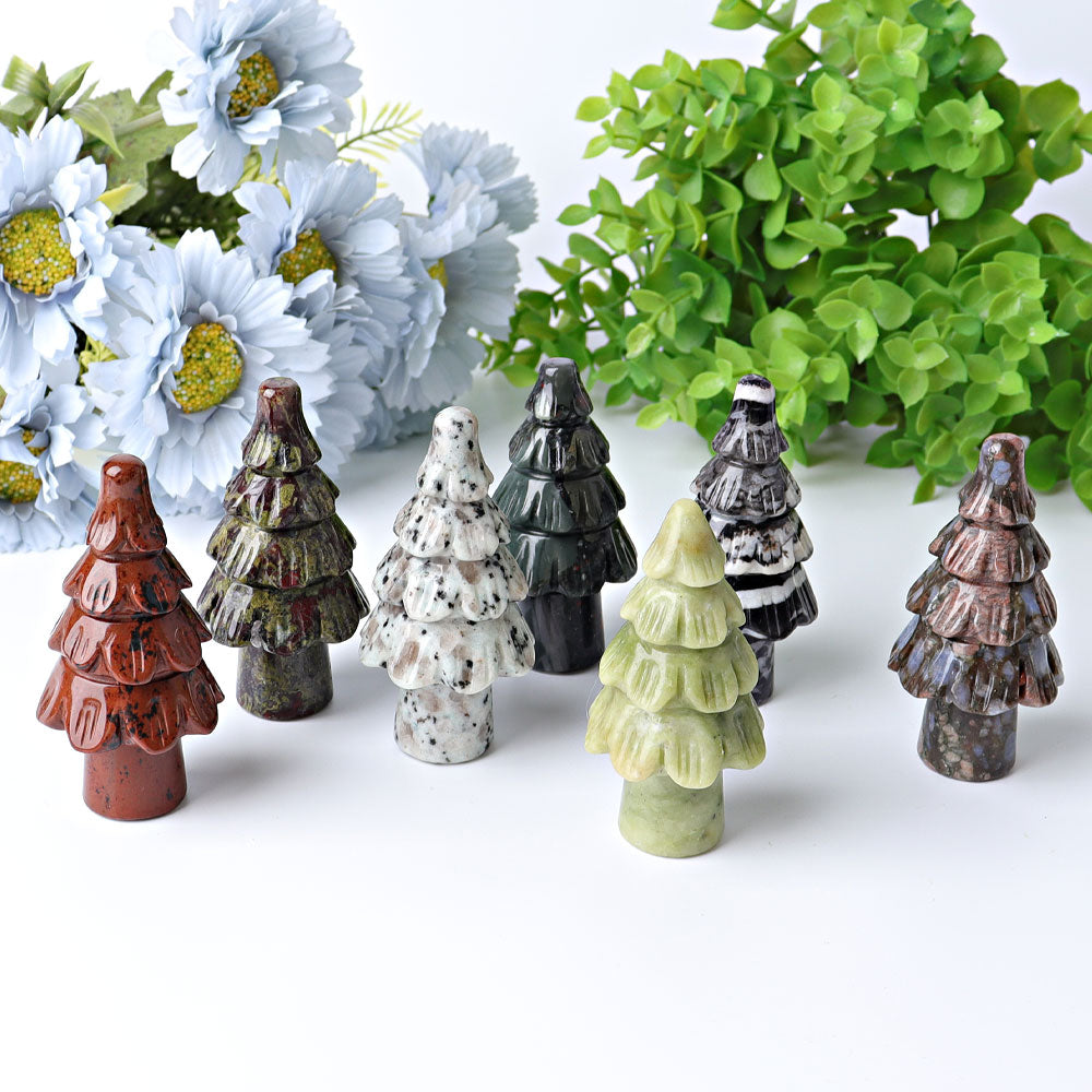 3-Inch Crystal Tree Carving | Healing Gemstone Sculpture