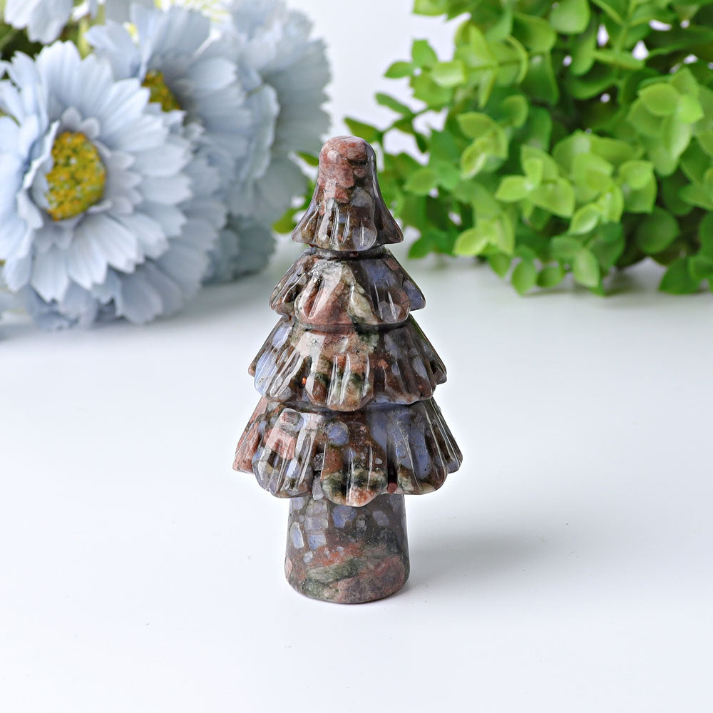 3-Inch Crystal Tree Carving | Healing Gemstone Sculpture