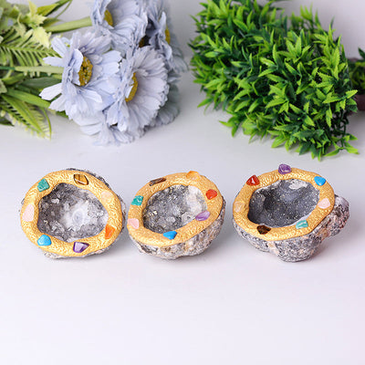 3 Inch Druzy Agate Crystal Healing Geode