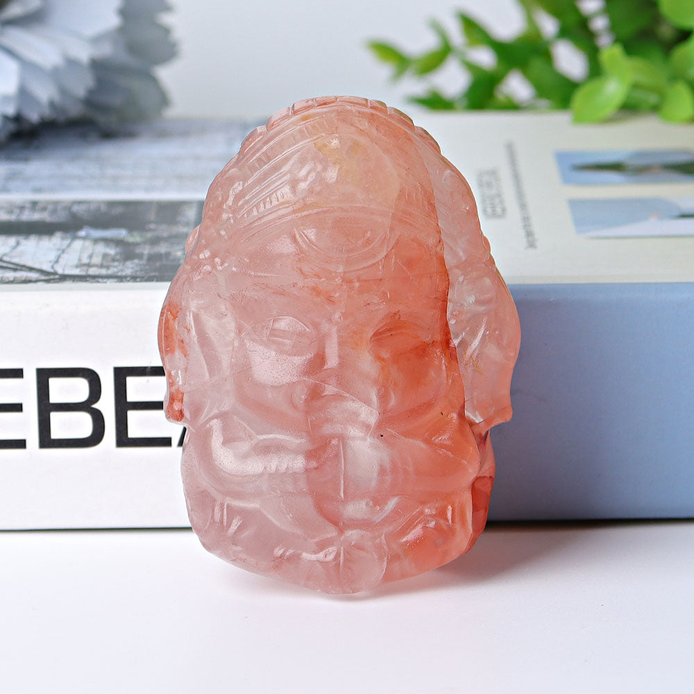 3-Inch Ganesh Statue Crystal Carving for Spiritual Home