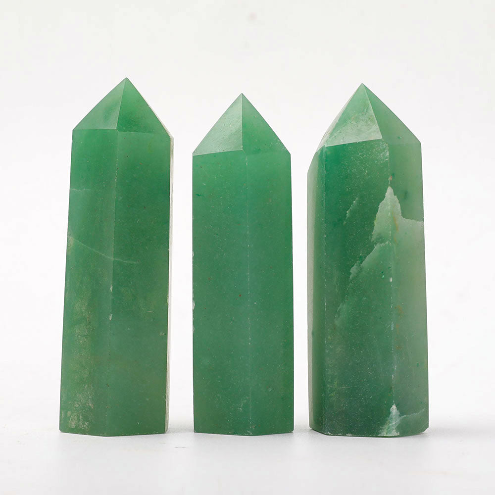 3-Inch Green Aventurine Crystal Points for Healing & Energy