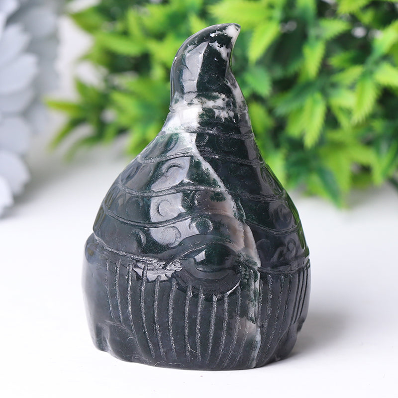 3-Inch Hand-Carved Crystal Figurines Set with Seven Dwarfs