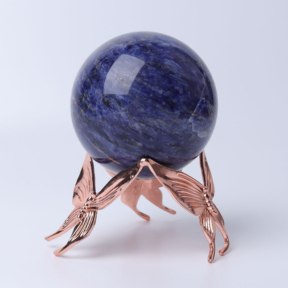 3 inch Metal Butterfly Crystal Sphere Stand Display