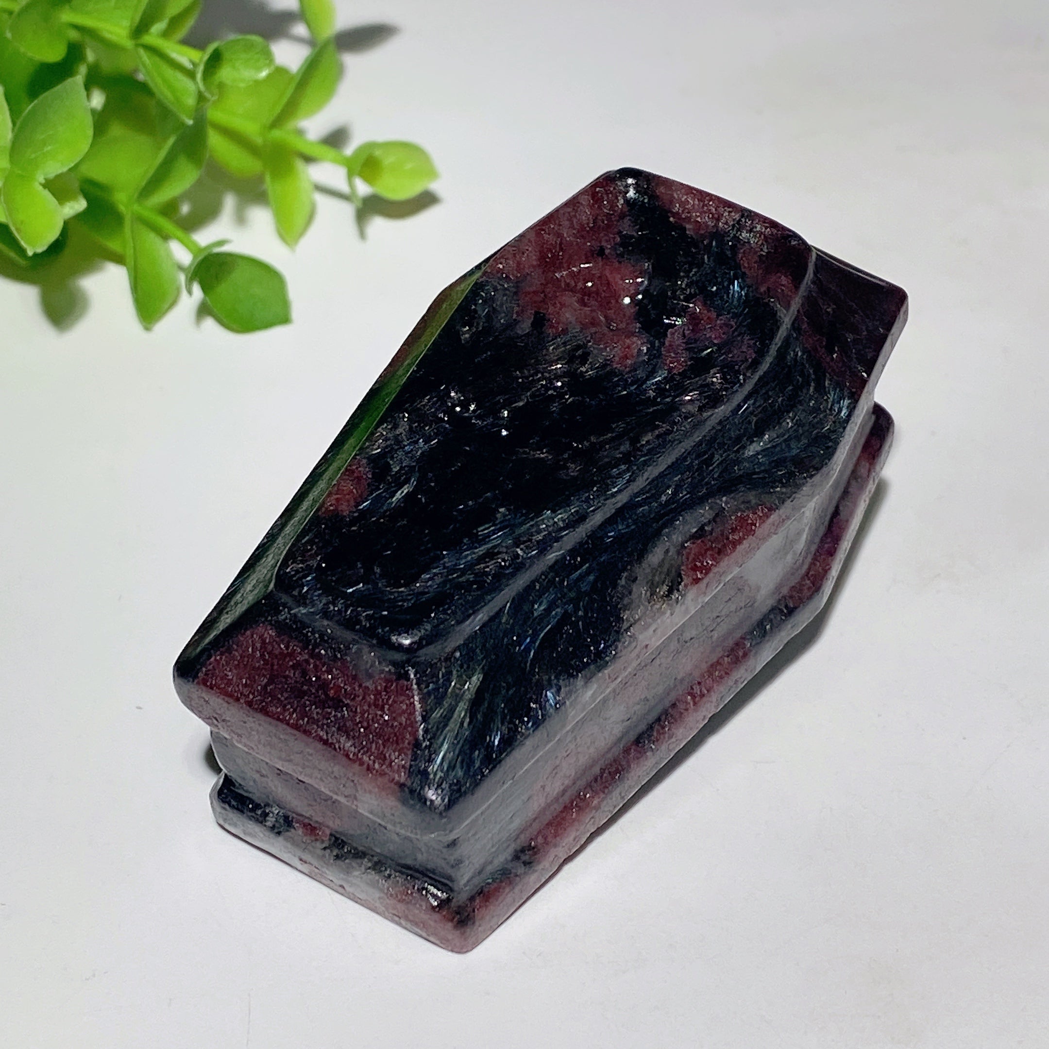 3-Inch Mixed Crystal Coffin Carvings for Healing Decor