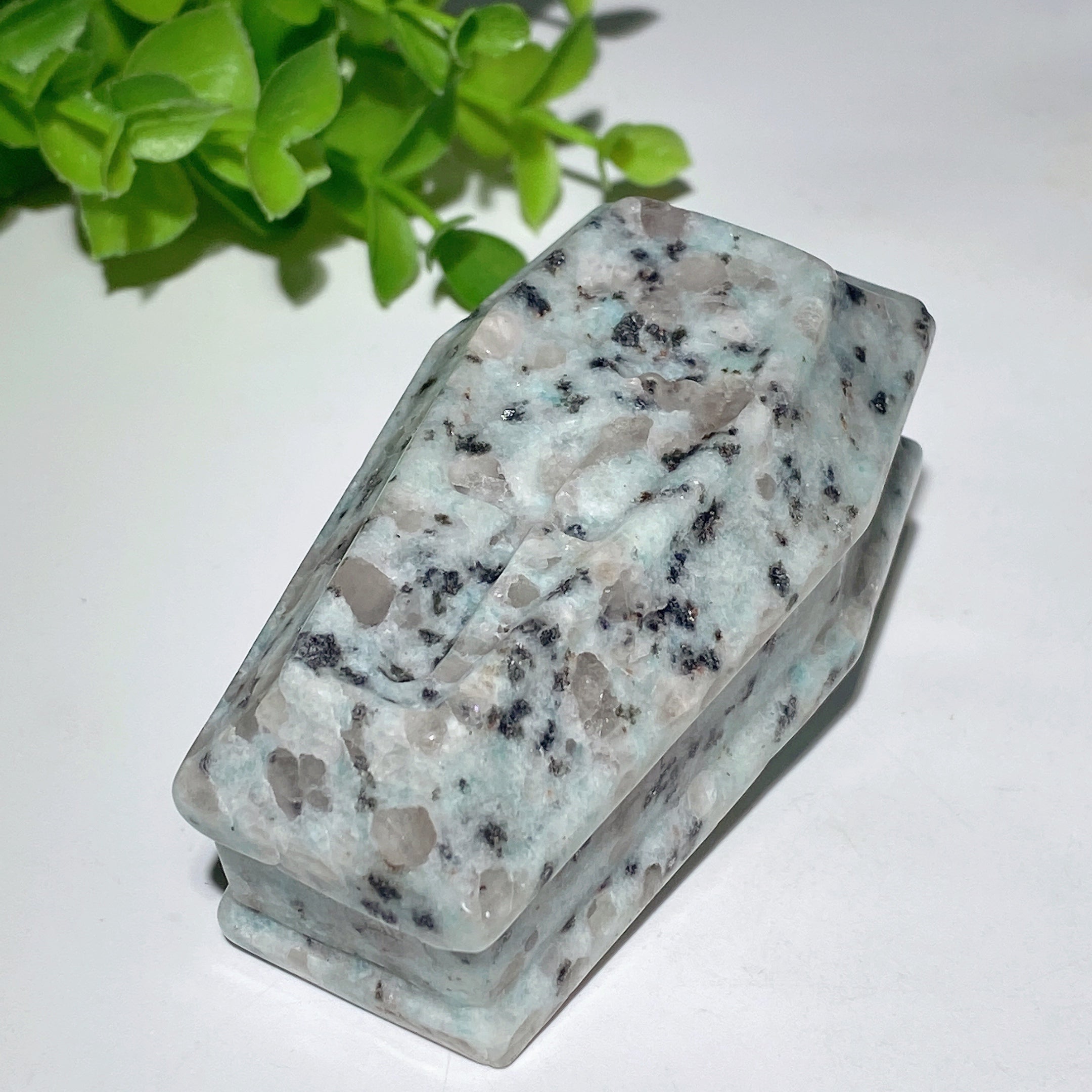 3-Inch Mixed Crystal Coffin Carvings for Healing Decor