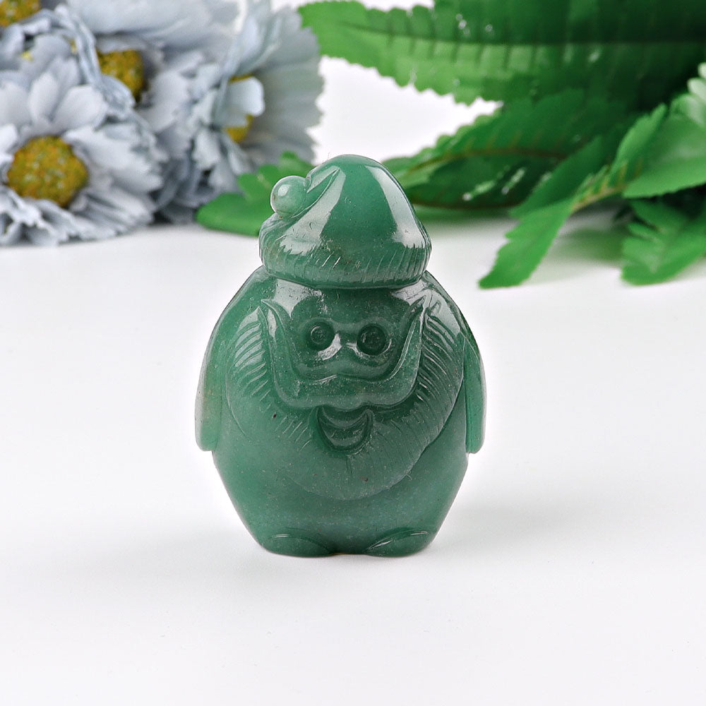 3 inch Santa Claus Crystal Figurine in Lapis and Aventurine