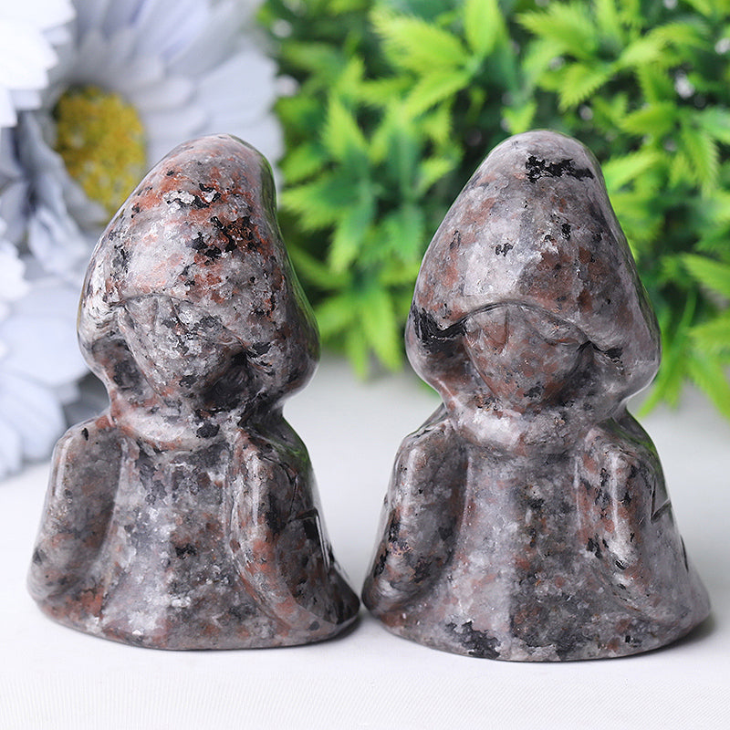 3 Inch Yooperlite Witch Crystal Figurine for Halloween Decor