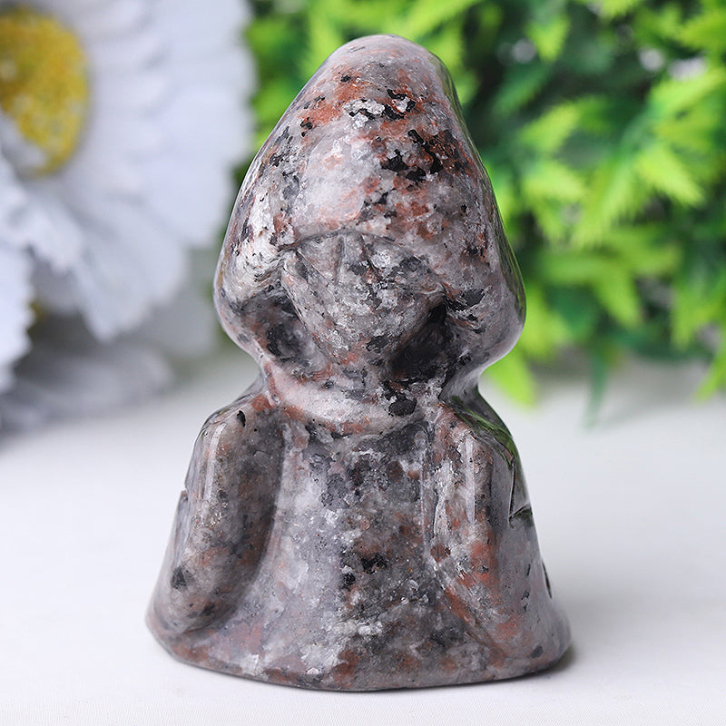 3 Inch Yooperlite Witch Crystal Figurine for Halloween Decor
