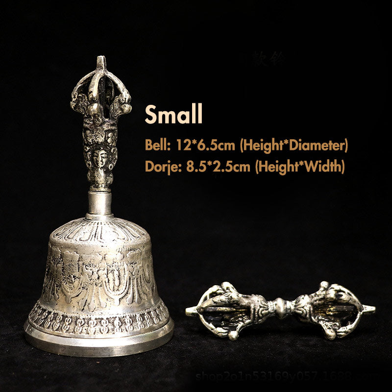 Meditation Bell and Vajra Dorje Set | Copper Ritual Supplies