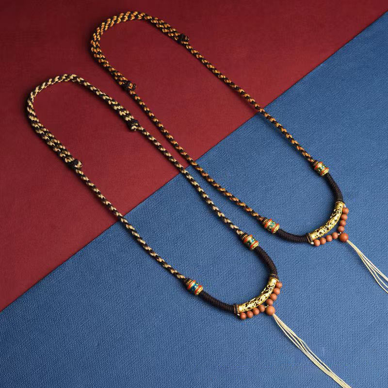 Unisex Om Mani Padme Hum Necklace 78cm Tibetan Prayer String