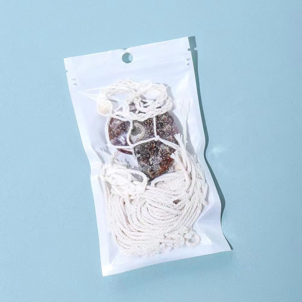 30cm Ammonite Hanging Crystal Decor for Home Energy