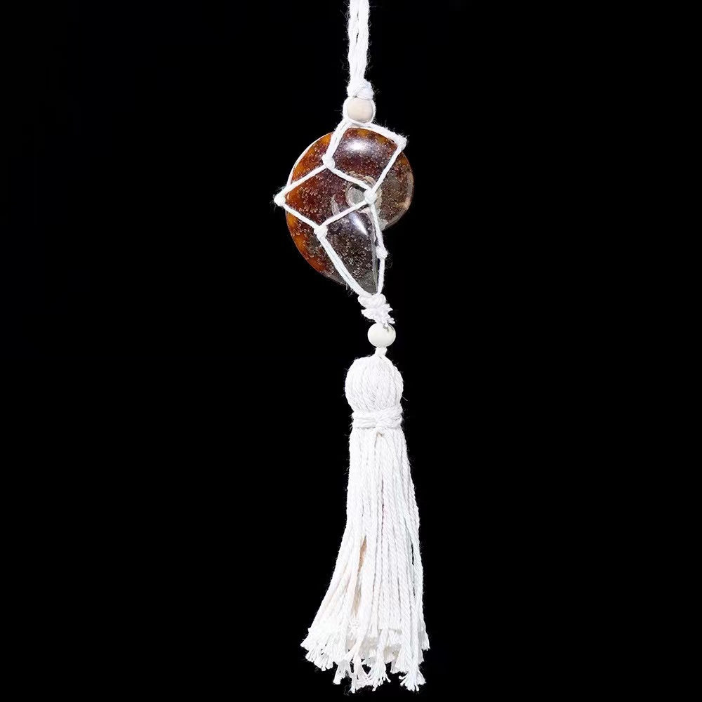 30cm Ammonite Hanging Crystal Decor for Home Energy