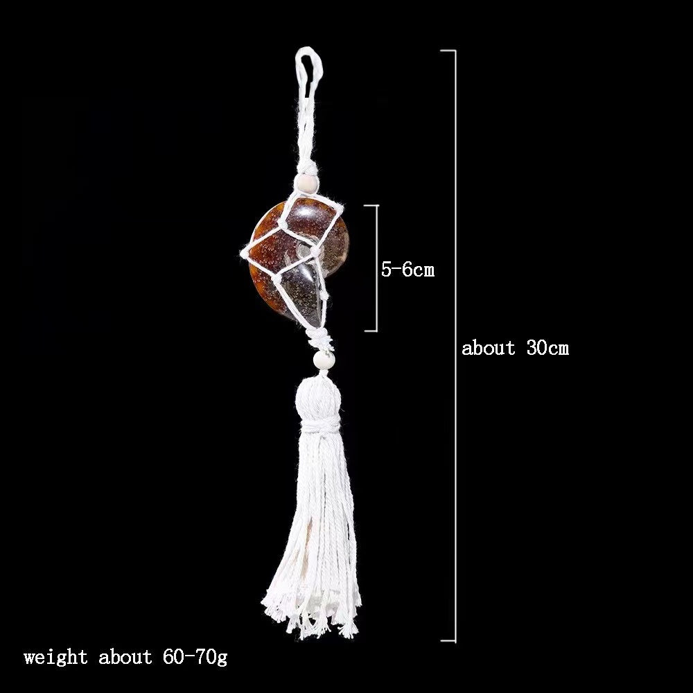30cm Ammonite Hanging Crystal Decor for Home Energy