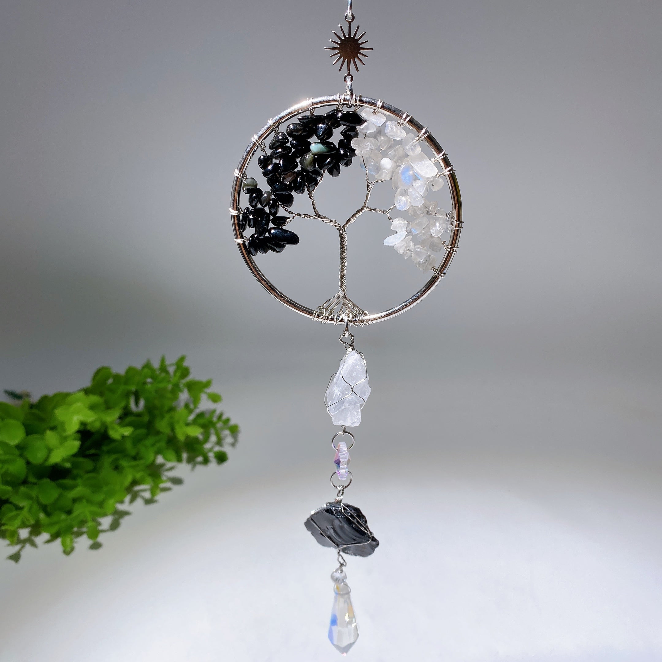 30cm Crystal Life Tree Suncatcher for Healing