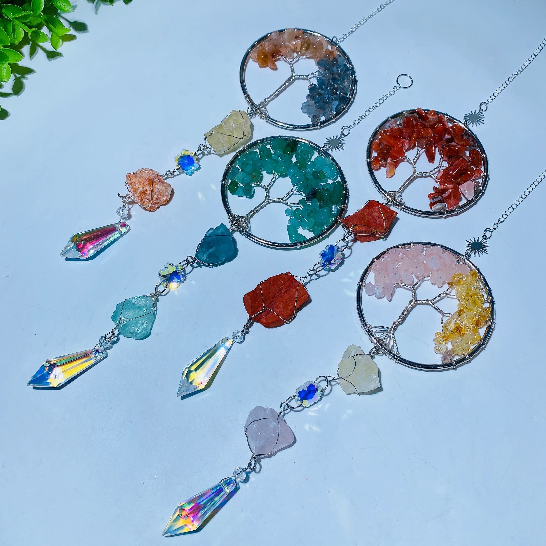 30cm Crystal Life Tree Suncatcher for Healing