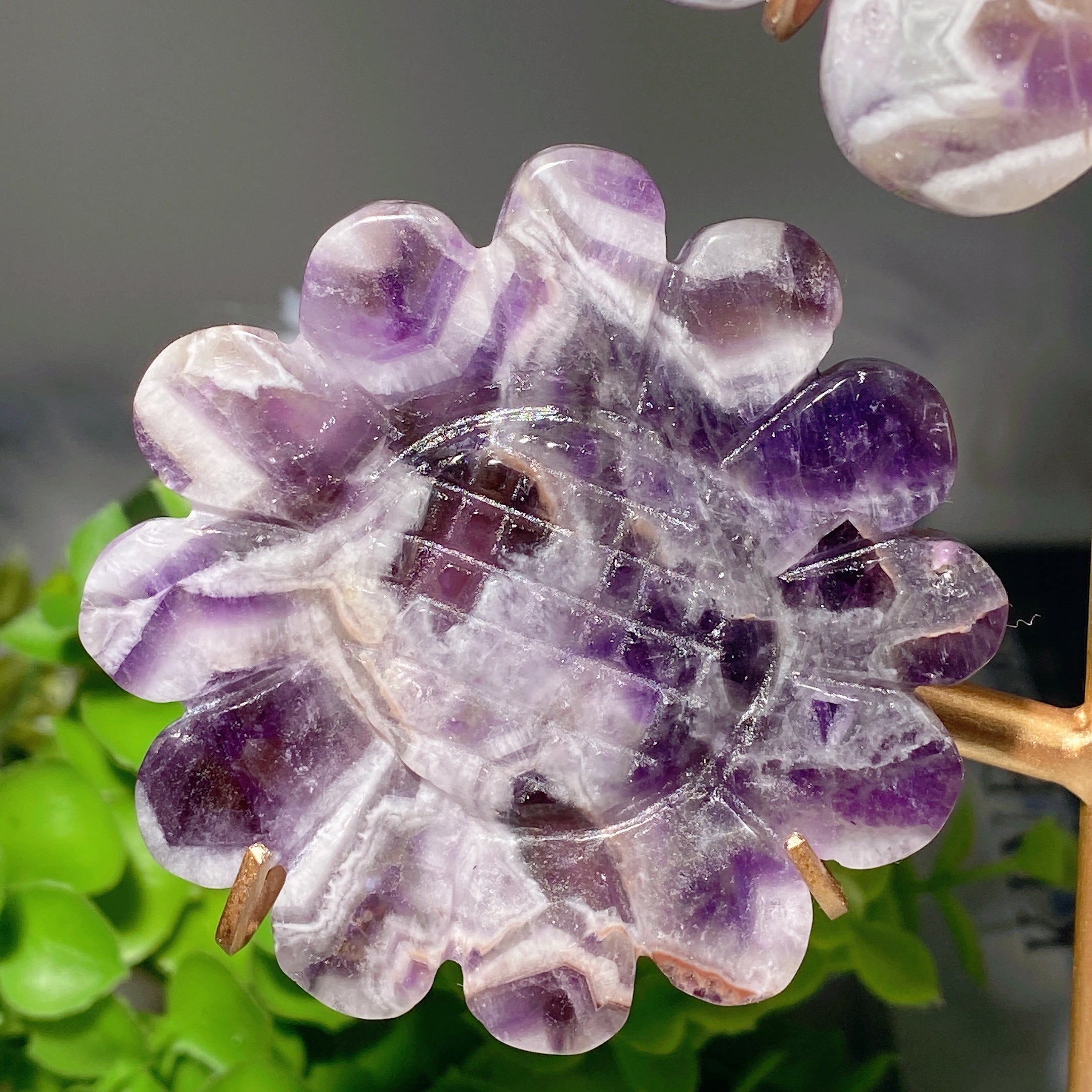 30cm Mixed Crystal Sunflower Figurine with Stand for Healing