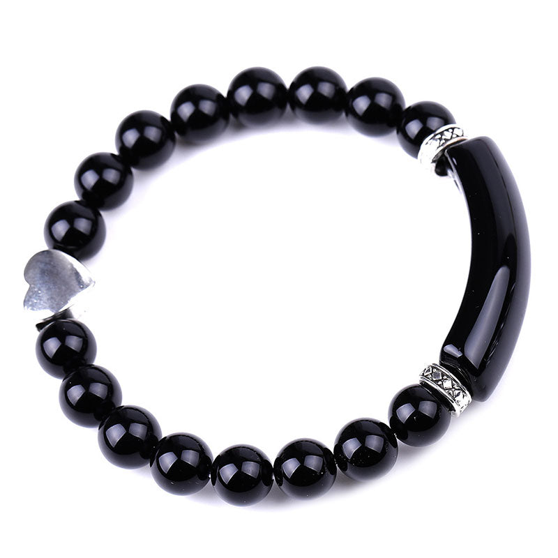 Unisex Green Aventurine Crystal Heart Spiritual Bracelet