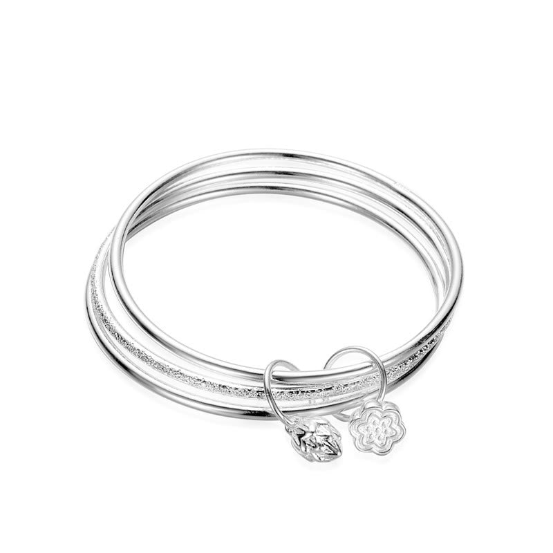 58mm White Copper Lotus Pod Bracelet for New Beginnings