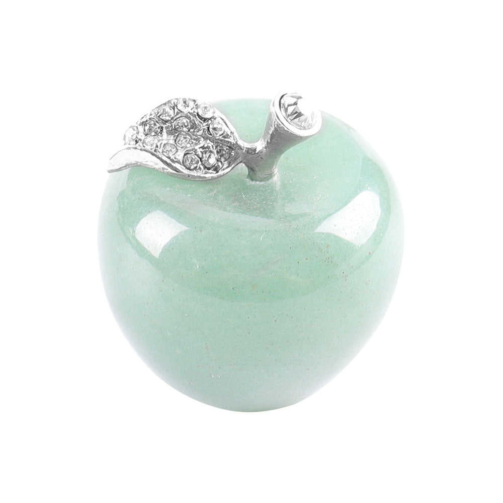 30mm Aventurine Crystal Apple for Peace & Health Decor
