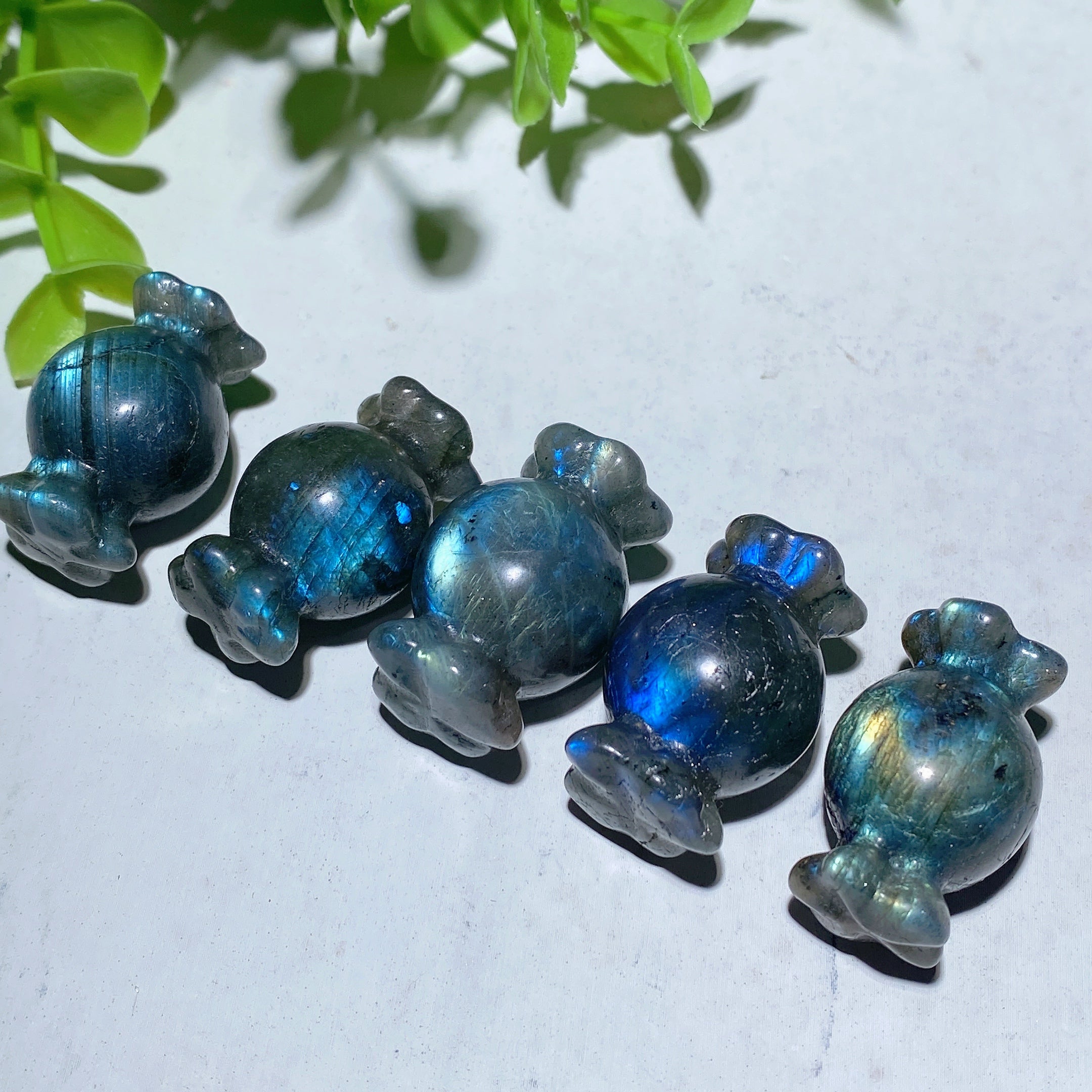 30mm Labradorite Crystal Candy Carving Figurine Healing