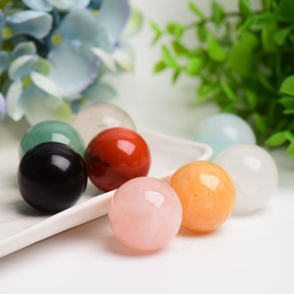 30mm Mixed Crystal Healing Sphere Set