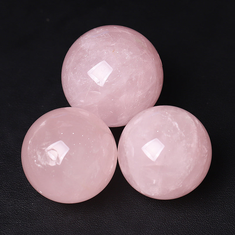 30mm Rose Quartz Crystal Sphere for Healing Meditation