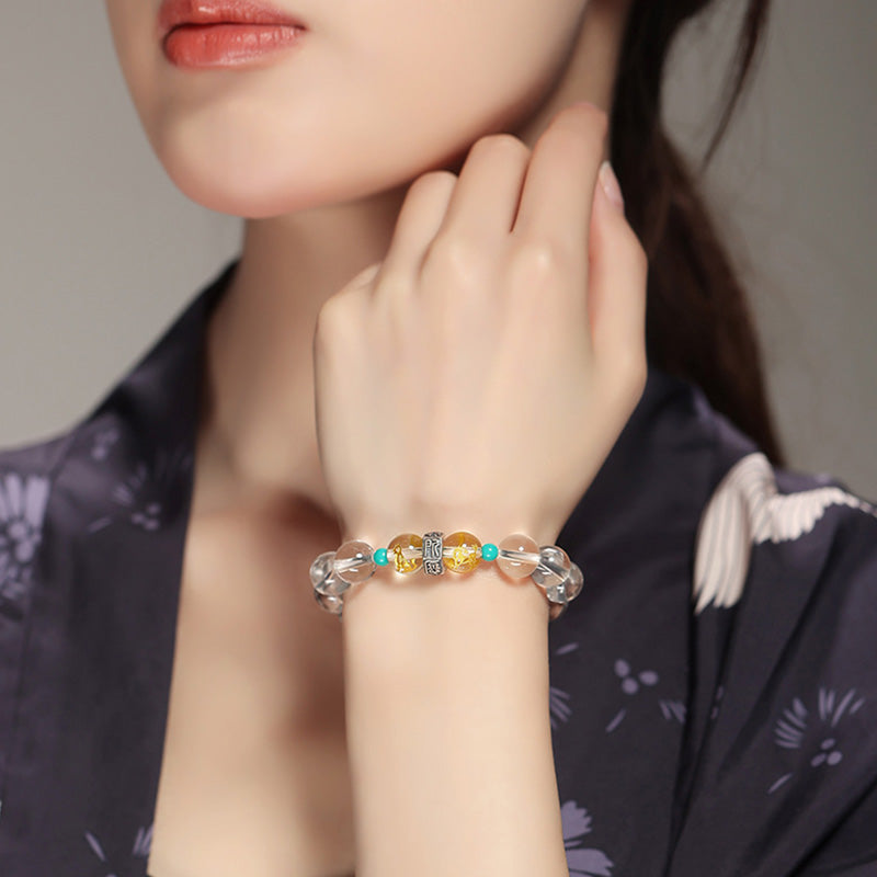 10mm Hetian Jade Chinese Zodiac Healing Bracelet
