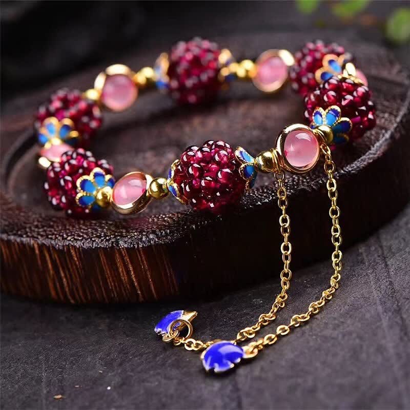 3mm Garnet & Amethyst Calm Bracelet for Women’s Healing