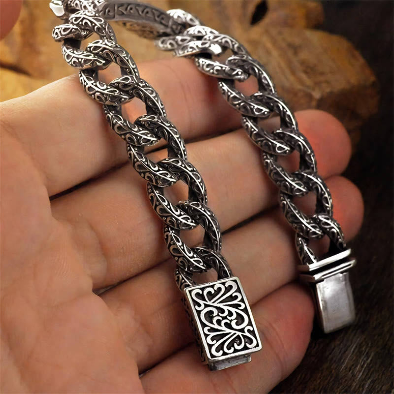 Copper Spiritual Healing Bracelet with Vintage Patterns for Balance