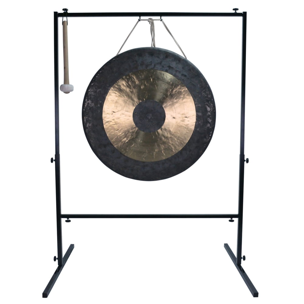 32’ Chinese Gong Set with Stand & Mallet - Premium Sound - Large Chinese Gongs with Stand Combos