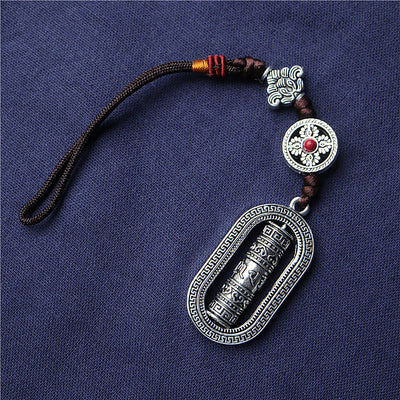 Rotatable Om Mani Padme Hum Prayer Wheel Car Decoration