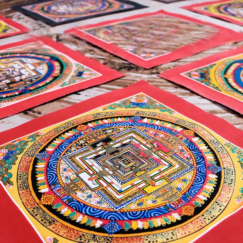 32cm Tibetan Mandala Tapestry | Handmade Spiritual Art