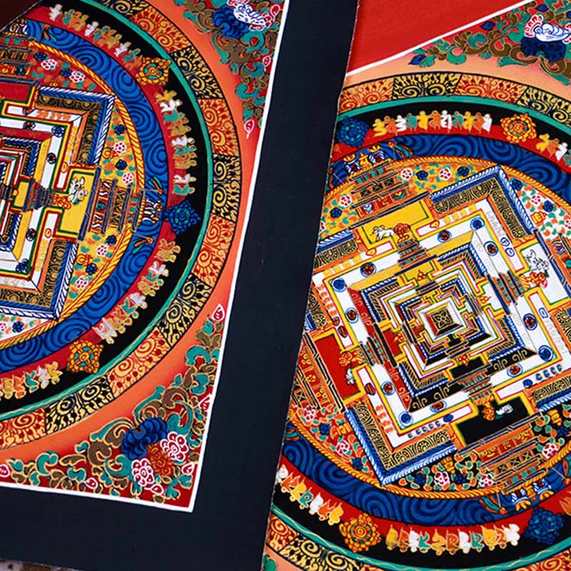 32cm Tibetan Mandala Tapestry | Handmade Spiritual Art