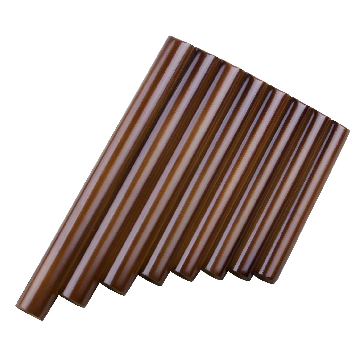 Brown 8 Pipes Pan Flute Small Size Original Color Pan Pipe Chinese Musical Instruments Traditional Handmade Woodwind Instrument