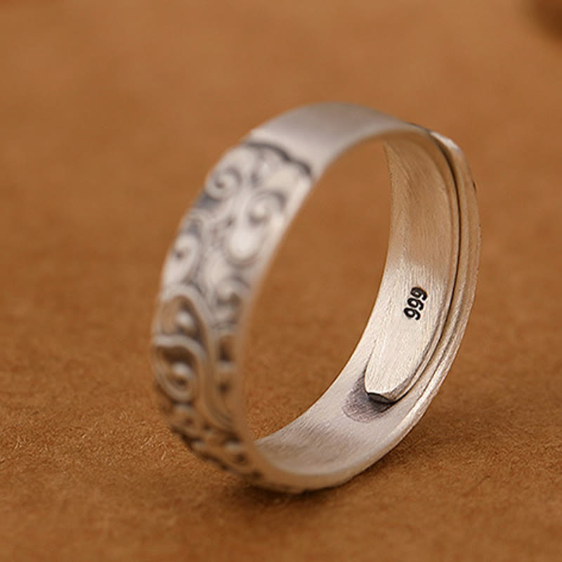 Sterling Silver Lotus Ring with Enlightenment Lotus Flower Design