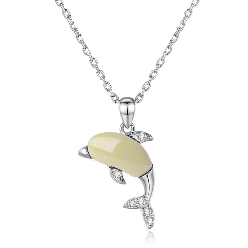 Sterling Silver Jade Necklace Set with Pendant, Ring & Earrings