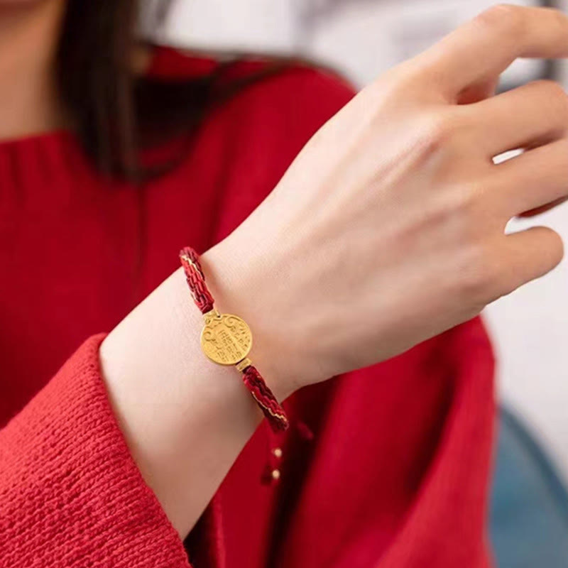 Five Directions Gods of Wealth Red String Bracelet Protection