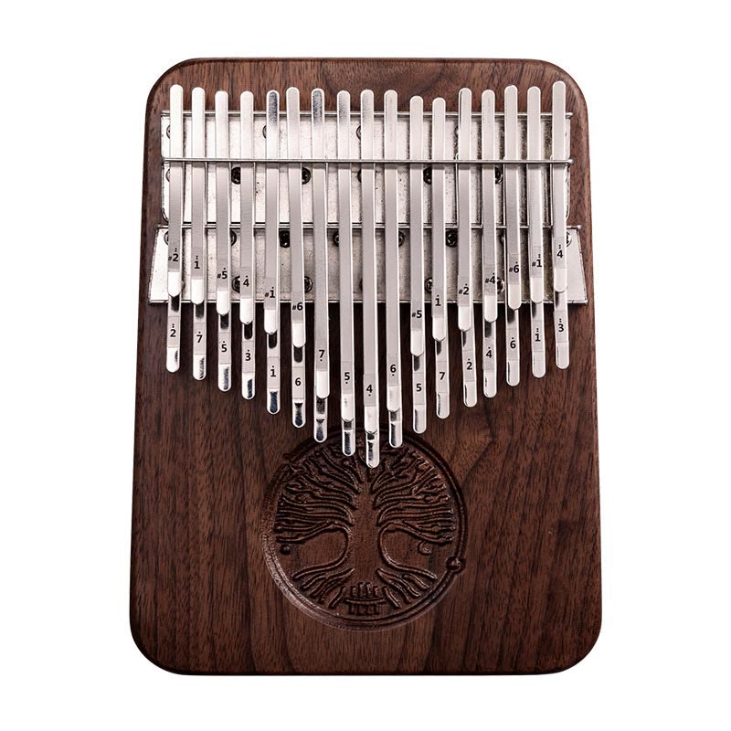 34 Key Kalimba with Tree of Life Black Walnut Design