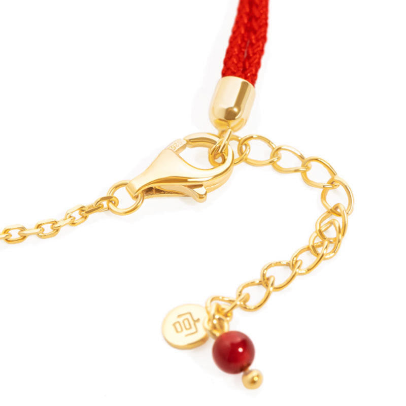 Lock of Good Wishes Red String Bracelet for Luck & Protection