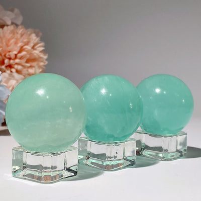 35-40mm Green Fluorite Crystal Sphere for Healing