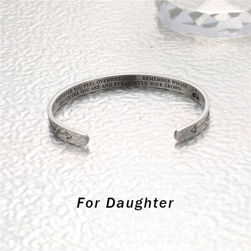 Adjustable Stainless Steel Spiritual Bracelet with Personalized Engraving