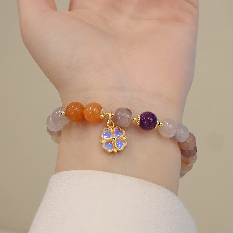 8mm Golden Silk Jade Wealth Bracelet for Luck & Protection