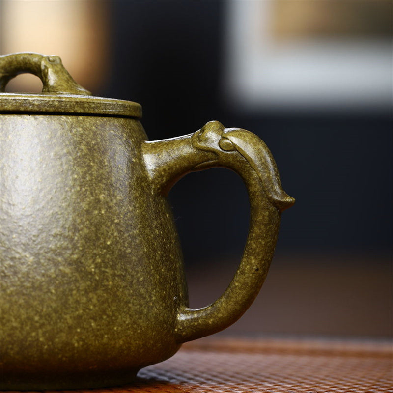 Semi-Handmade Yixing Yellow Green Purple Clay Teapot 240ml